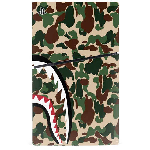 Shark Teeth Street Camo PS5 Slim Digital Edition Console Skin